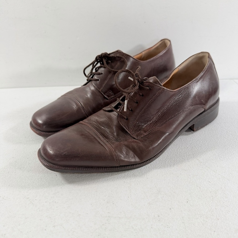 Vintage Bally Fiume Men's Brown Leather Oxfords Made in Italy Size 7 M